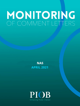 NAS MONITORING OF COMMENT LETTERS ARPIL 2021